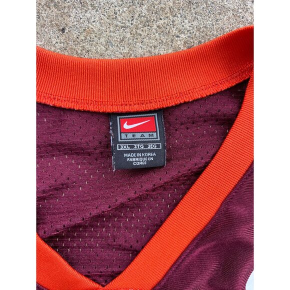 Vintage Nike Team Authentic Virginia Tech Hokies Football Jersey 4 Size 3XL I3 - Picture 3 of 5